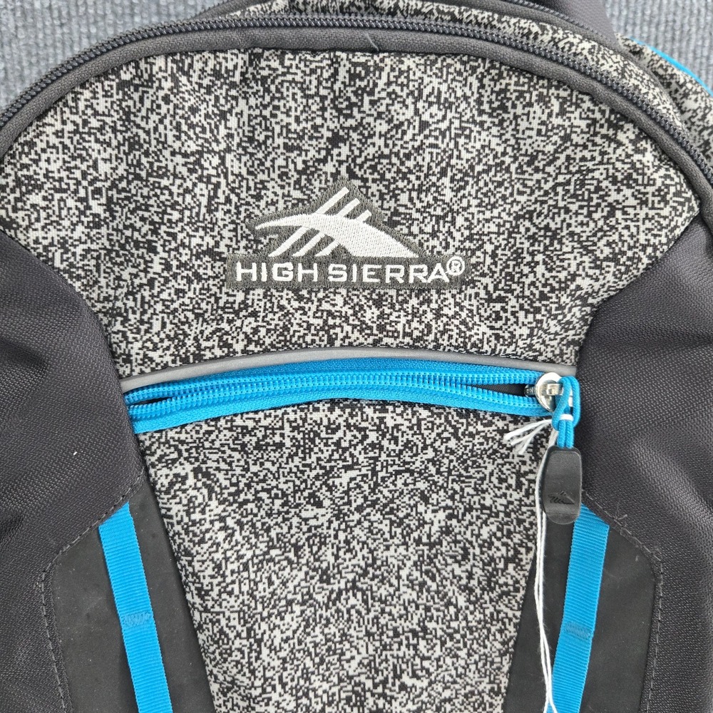 High Sierra Backpack Gray Blue Mesh Laptop School Bag - Picture 2 of 7